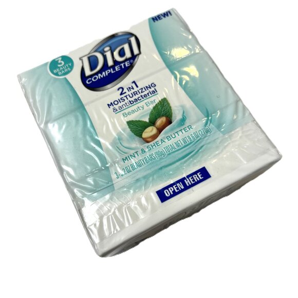 DIAL 2 in 1 moisturizing antibacterial mint shea butter - pkg of 3 bars soap NWT - Picture 5 of 7